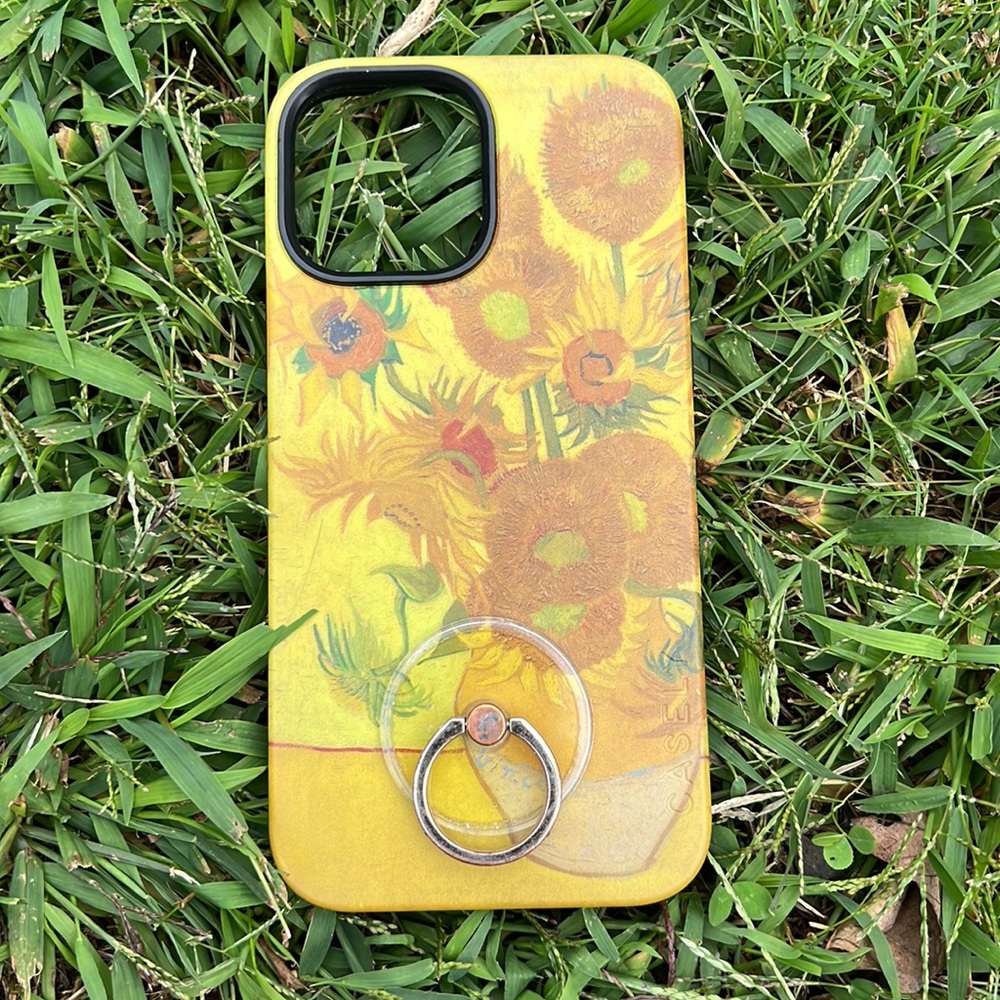 iPhone 13 Pro Max Van Gogh Sunflowers case with Ring Grip - Casely